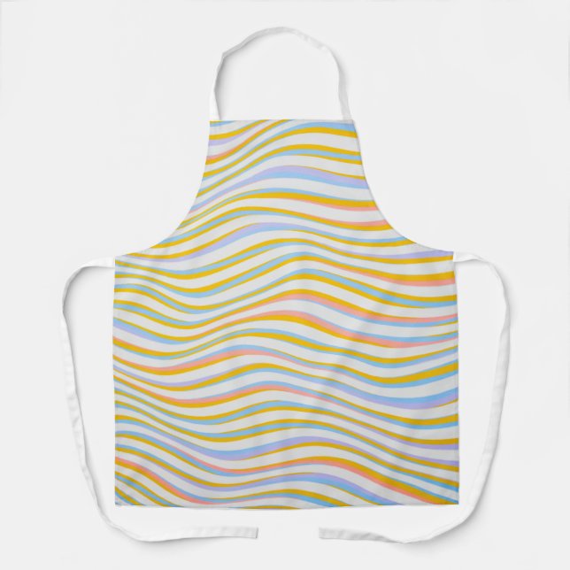 Striped Colored Abstract    Apron (Front)