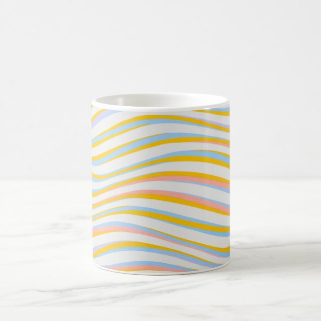 Striped Colored Abstract   Coffee Mug (Center)