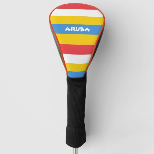 Striped Colors of Aruba Flag  Golf Head Cover