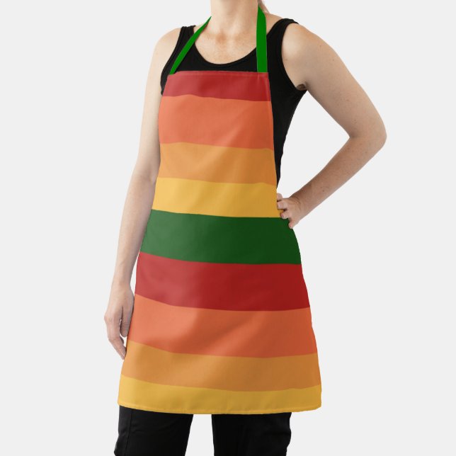 Striped Colors of Autumn  Apron (Insitu)