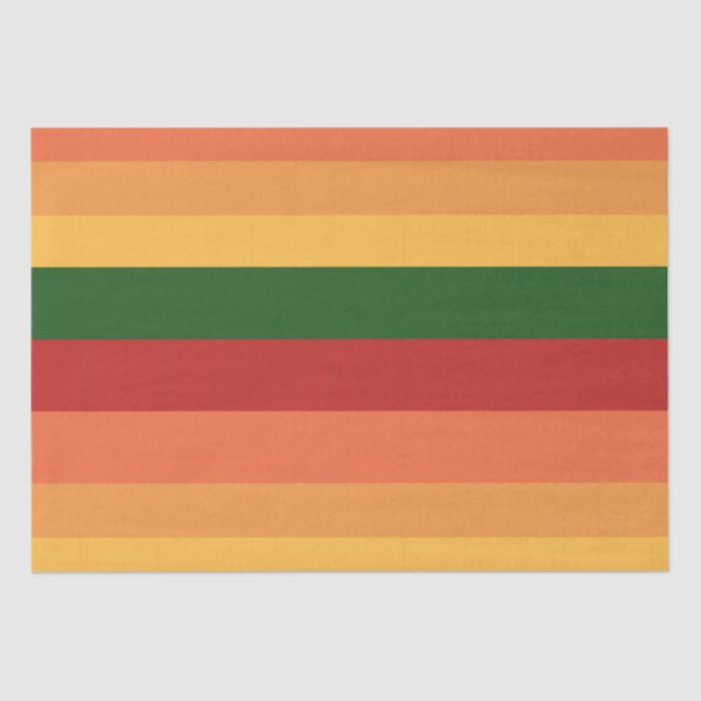 Striped Colors of Autumn Tissue Paper (Front)