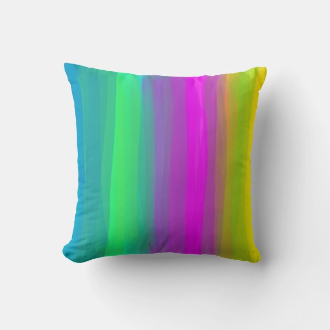 Striped colours design  throw pillow (Front)