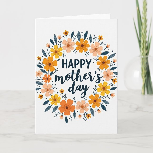 Striped Congrats Floral Card (Front)