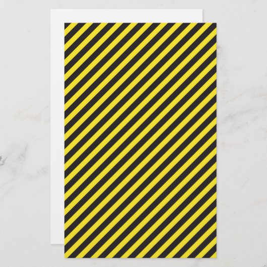 Striped Construction - Yellow & Black Diagonal (Front/Back)