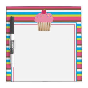 Striped Cupcake Dry Erase Board