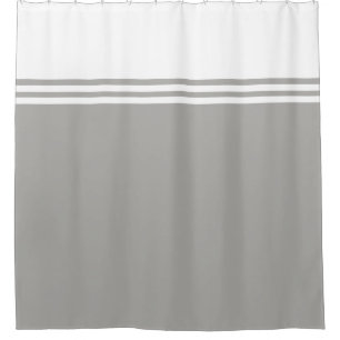 Striped, Customizable Neutral Color Shower Curtain