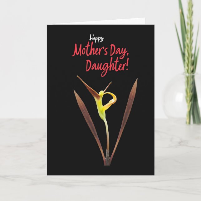 Striped Daughters Day Wishes Card (Front)