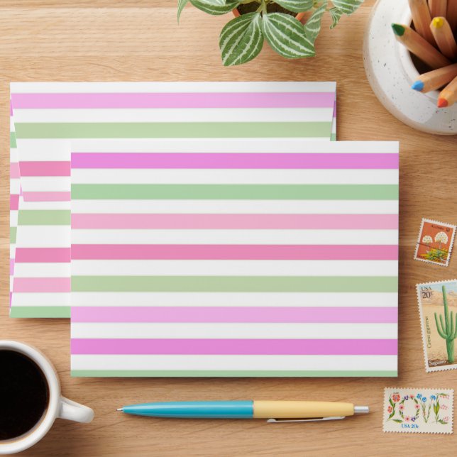 Striped delicate pattern envelope (Desk)
