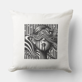 Striped design pillow