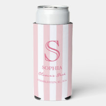 Striped Destination Bachelorette Party Favor Slim