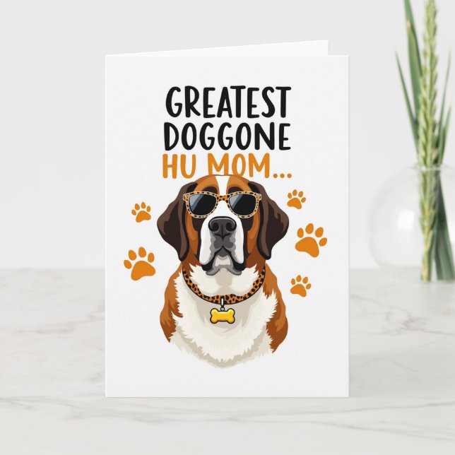 Striped Dog Happy Birthday Card (Front)