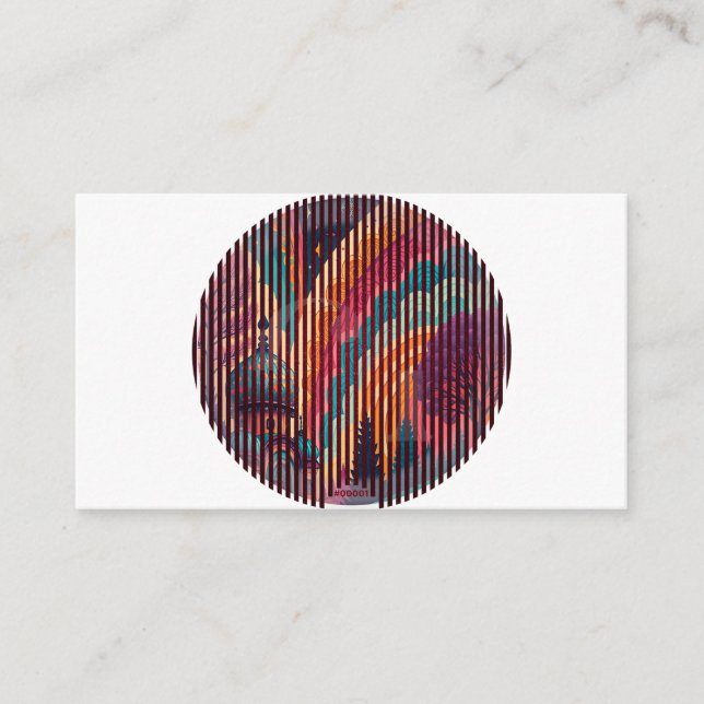 Striped Dome Info Card #00001 – Customizable (Front)