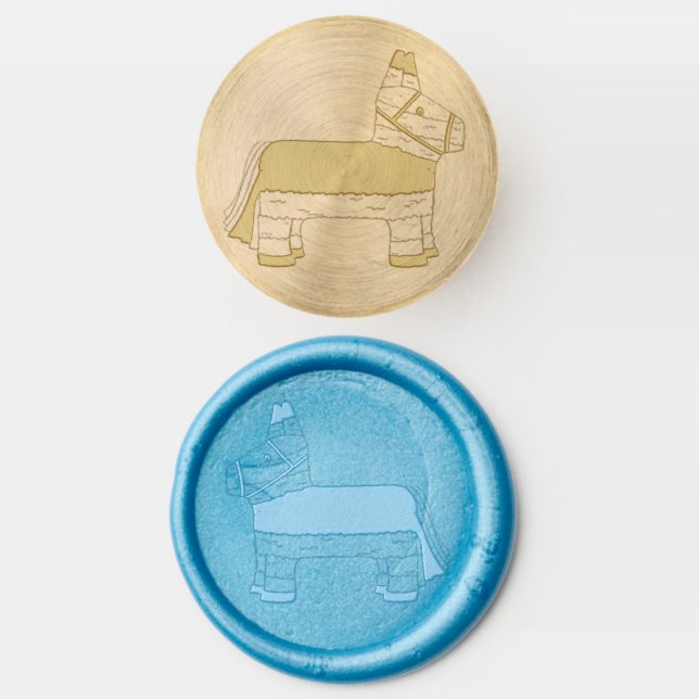 Striped Donkey Pinata Piñata Fiesta Party Animal Wax Seal Stamp (Stamped)