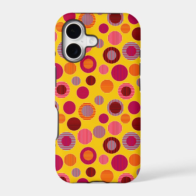 Striped Dots Case-Mate iPhone Case (Back)