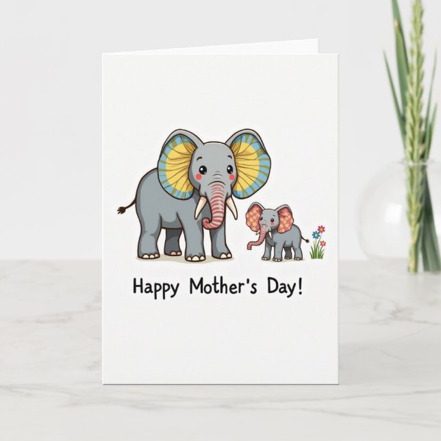 Striped Ear Mothers Day Card (Front)