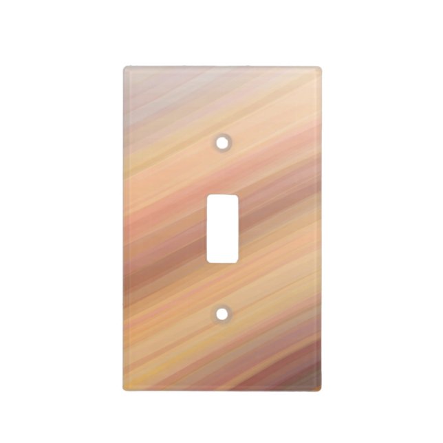 Striped earth tone gradient light switch cover (Front)