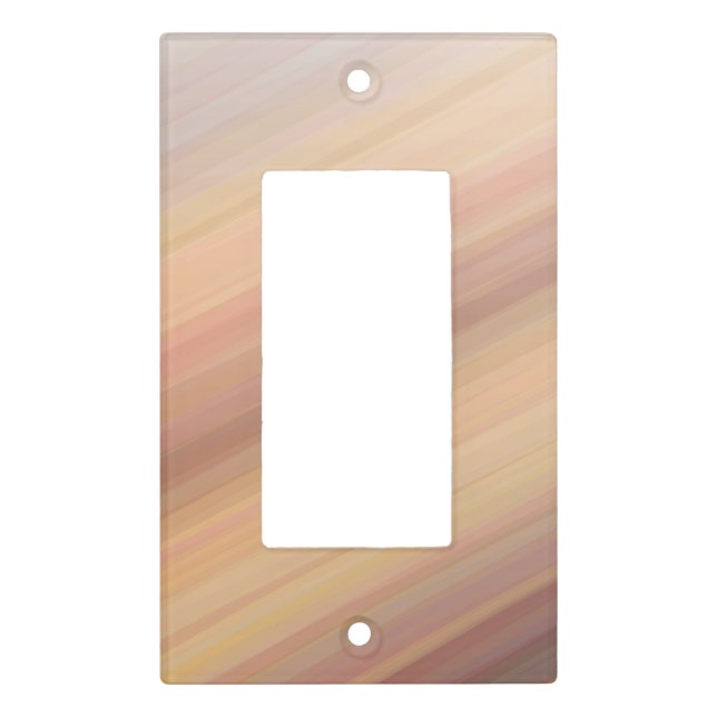 Striped earth tone gradient light switch cover (Front)