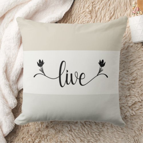 Striped Earth Tones Live Decorative Throw Pillow