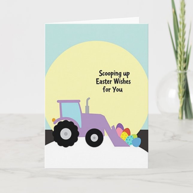 Striped Egg Truck Spring Card (Front)