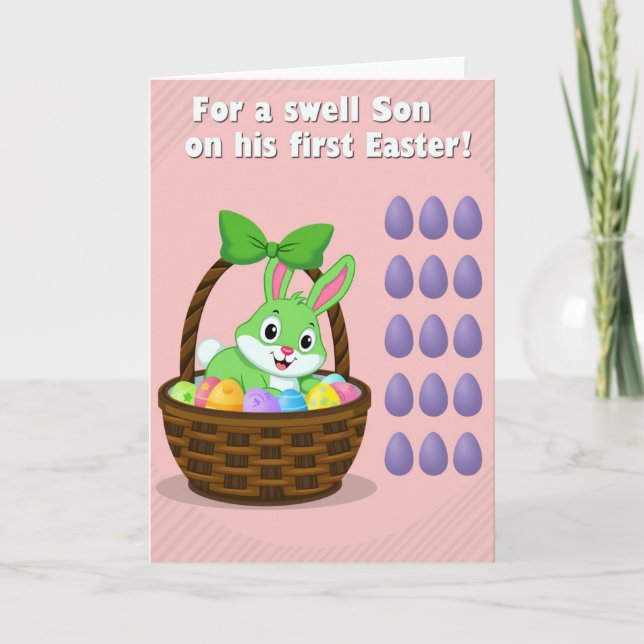 Striped Eggs Springtime Fun Card (Front)