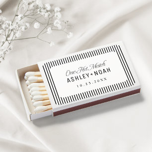 Striped Elegance one hot match wedding favors