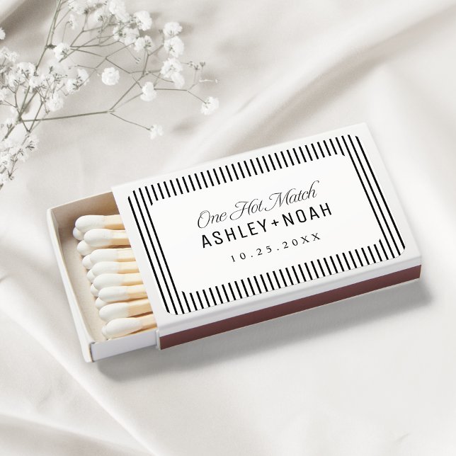 Striped Elegance one hot match wedding favors (Striped Elegance one hot match wedding favors)