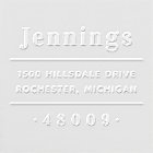 Striped Elegance Personalized Return Address