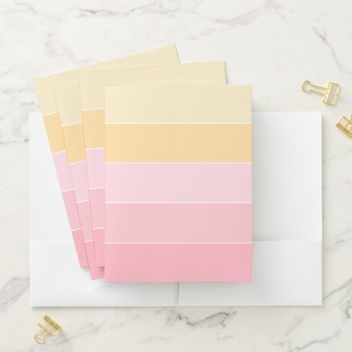 Striped Elegant Modern Template Pastel Colors Pocket Folder