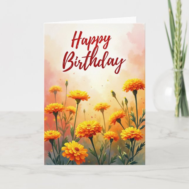 Striped Elegant Script Card (Front)
