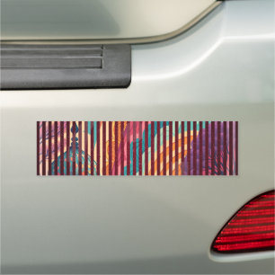 Striped Fantasy Dome Car Magnet – Customizable