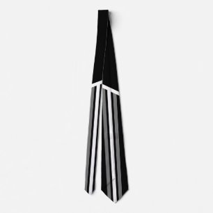 Striped Fashion Tie for Men-Black/White/Gray