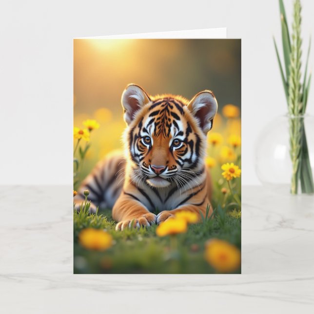 Striped Fathers Day Sunset Card (Front)
