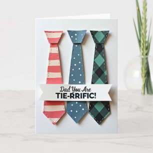 Striped Fathers Day Tie Art Card