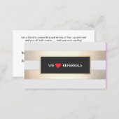 Striped FAUX Gold and Black Red Heart Referral (Front/Back)