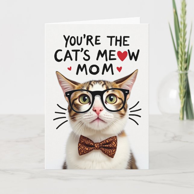 Striped Feline Portrait Card (Front)