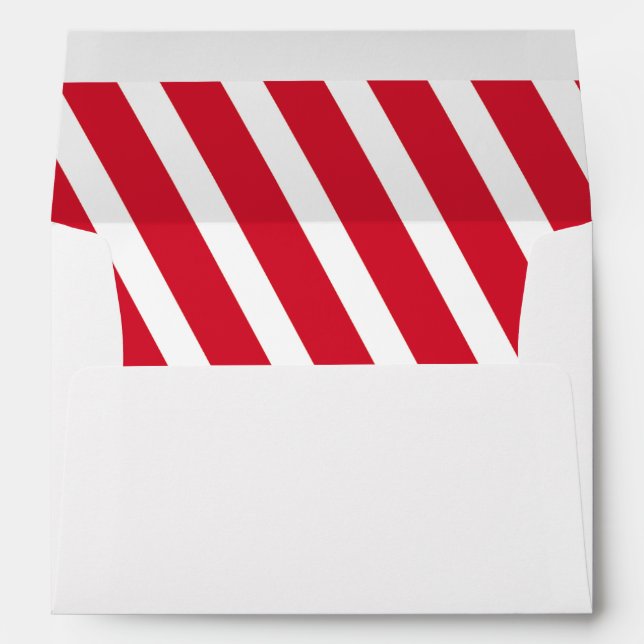 Striped Festive Colors | Holiday Card Envelope (Back (Bottom))