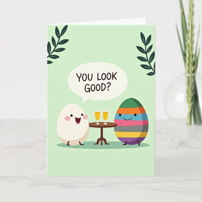 Striped Figure Greeting Card (Front)