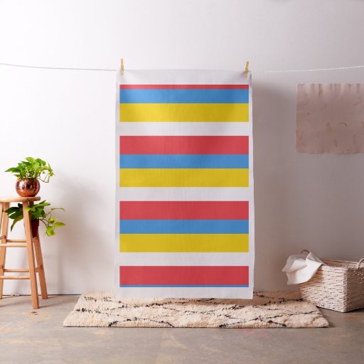Striped Flag Colors of Aruba Fabric