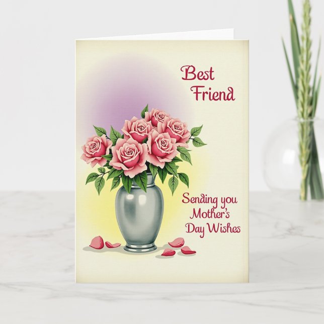 Striped Floral Arrangement Card (Front)