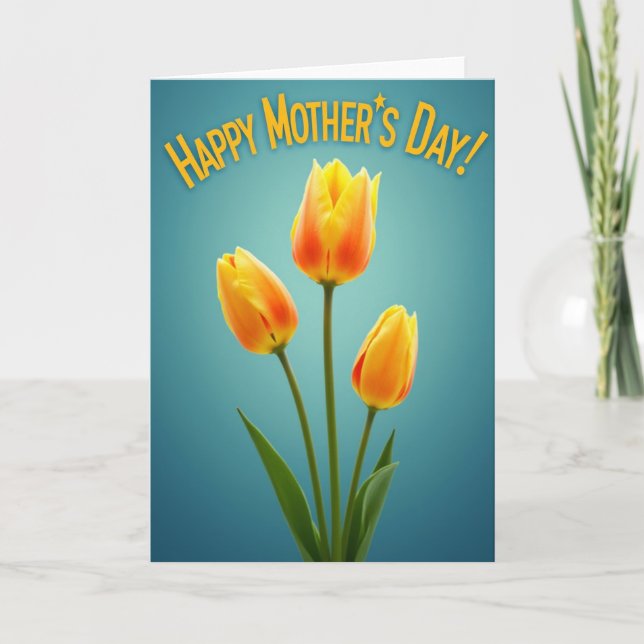 Striped Floral Blooms Card (Front)