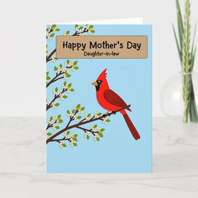 Striped Floral Branch Card (Front)