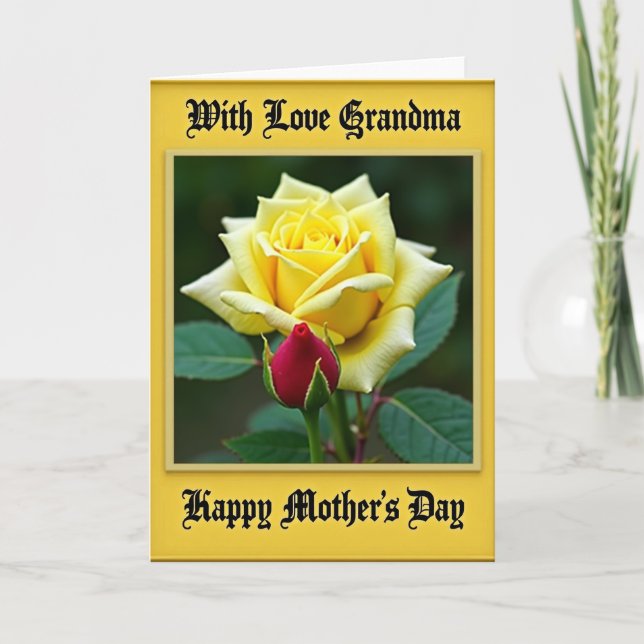 Striped Floral Dedication Card (Front)