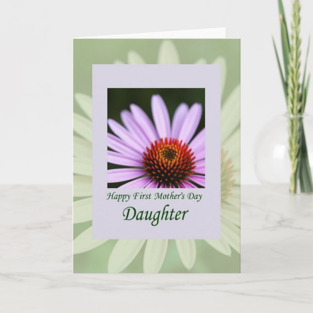 Striped Floral First Mothers Day Card (Front)