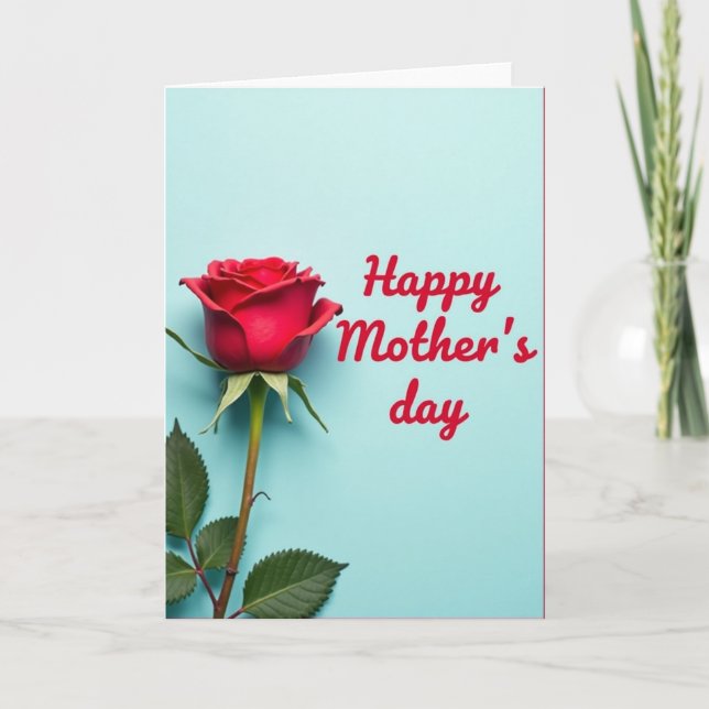 Striped Floral Greeting Card (Front)