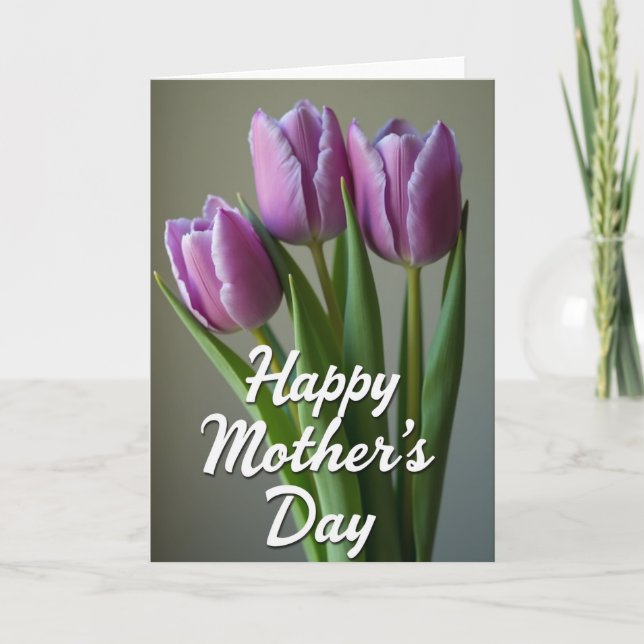 Striped Floral Message Card (Front)