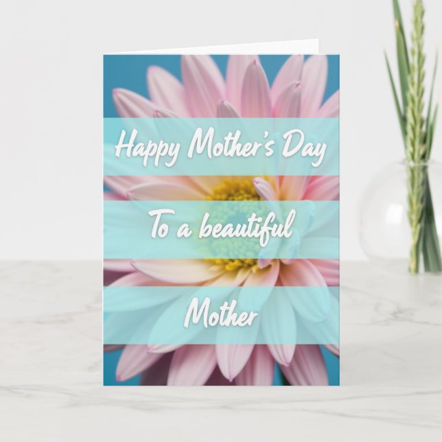 Striped Floral Mother Card (Front)