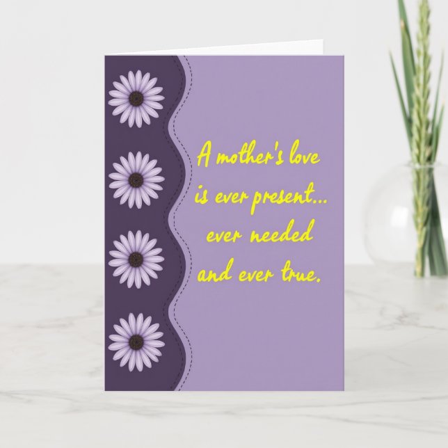 Striped Floral Mother Love Card (Front)