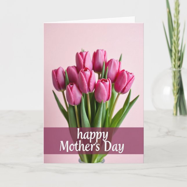 Striped Floral Wishes Card (Front)