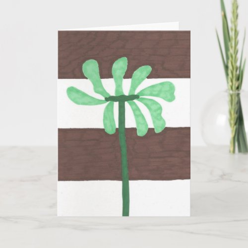 Striped Flower All Purpose Stationery Note Card