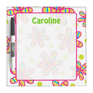 Striped Flower Dry Erase Board